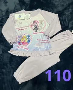 キミとアイドルプリキュア　パジャマ　寝巻き　110 新品　パープル　ハート