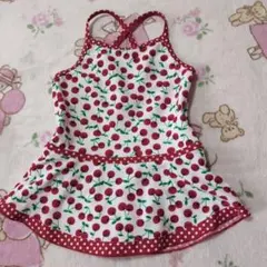 チェリー柄フリルスカート水着90