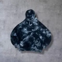 古着スウェットプルオーバープリントロゴタイダイフーディ/R500