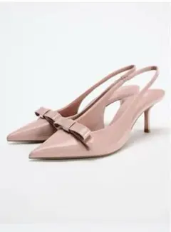 ZARA ベージュ ポインテッドトゥ ミュール38