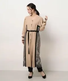 MURRAL framed flower pants ベージュ 38ミュラール Petal Pusher Floral mesh Wide-Leg Pants