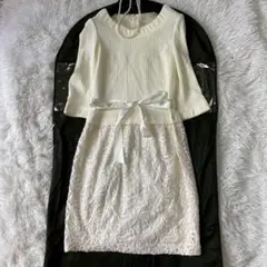 miss ashida リブ刺繍レースワンピース　9号サイズのサムネイル