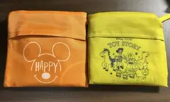ミッキー トイストーリー エコバッグ 2点セット 折りたたみ ディズニーのサムネイル
