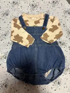 クマ柄ロンパース・カバーオール 80cm