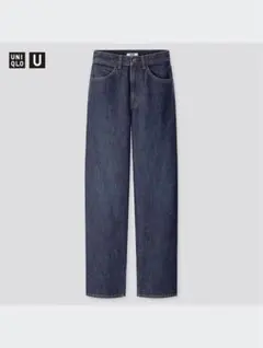UNIQLO ワイドフィットカーブジーンズ M ワイドパンツ デニム 濃紺
