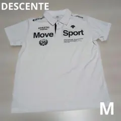 DESCENTE Move Sport ポロシャツ ホワイト 白 M ゴルフ
