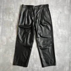MOFAR　本革　レザーパンツ　VERA PELLE品質保証タグ　タック入　54