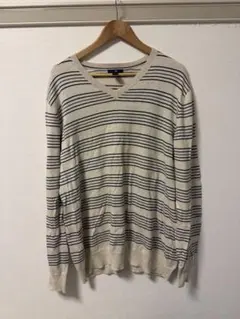 Gap Vネック ニット セーター ボーダー柄のサムネイル