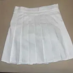 プリーツスカート 白