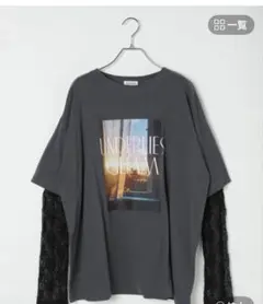 LEPSIM フォトプリント袖レイヤーＴ　完売品　レプシム