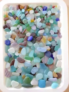 ※説明文必読※訳ありシーグラスレア色入り全500ｇ入り。（郵便ポスト発送）