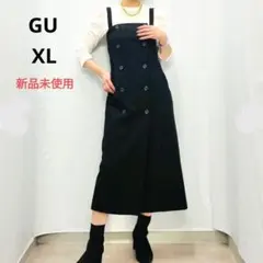 新品未使用　GU ジャンパードレス　黒　XL ストレッチ　春　秋　ゆったり　大人