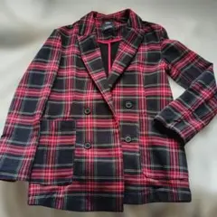 Bershka タータンチェック ダブルジャケット
