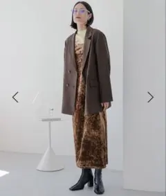 【新品】LOWRYSFARM クラッシュベロアキャミワンピース