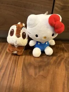 ハローキティ&チップとデール　ぬいぐるみセット