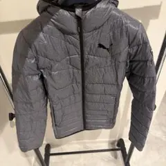 PUMA フード付きグレーキルティングジャケット