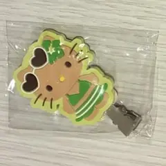 新品未開封前髪クリップ日焼けキティ緑色グリーン水着着用サングラスギャルキティ