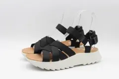 57■Clarks クラークス ダッシュライトクロスサンダル(39)美品のサムネイル