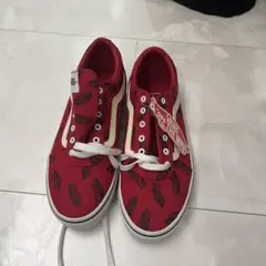 VANS スニーカー レッド 総柄のサムネイル