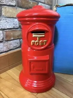 赤い郵便ポスト型小物入れ 郵便ポスト型小物入れ 赤 箱付き - メルカリ