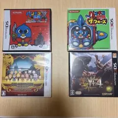 3DS DS ソフトまとめ売り 4本セット モンハン シアトリズム