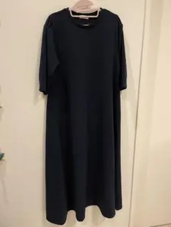 earth♡ネイビーAライン七分袖 ワンピース