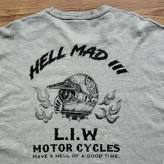 MCM ロゴ 厚手Tシャツ グレー ビンテージ古着 ナイスデザイン エムシー 