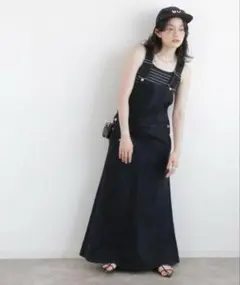 スピックアンドスパン デニムサロペットスカート 38