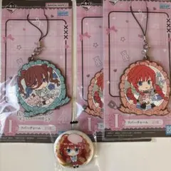 1番くじ五等分の花嫁 ラバーチャーム２種　缶バッチ1種