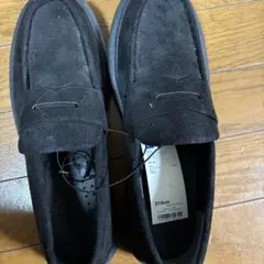 GU MEN アクティブスマートボリュームソール　黒 スエード ローファー