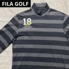 ●フィラゴルフ●モックネックシャツ 黒 L ブラック ブラック 長袖 裏起毛