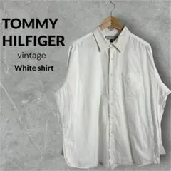 90's/vintage/TOMMY/シャツ/ホワイト/ストリート/y2k