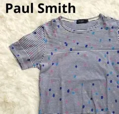 ポール・スミス　ストライプ　柄　カラフルドット　半袖　Tシャツ　水玉綿100%