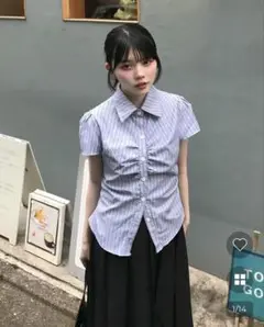 NUGU ストライプ　シャツ
