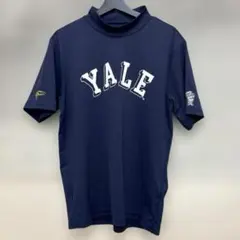 ビームス　ゴルフ　イェール大学コラボ　モックネック　シャツ　ネイビー　サイズＬのサムネイル