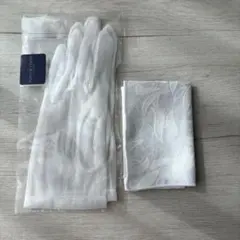 【美品】ウェディンググローブとハンカチセット アルファブランカ