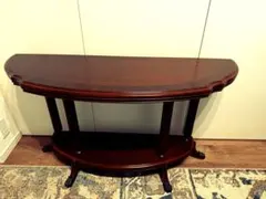 送料込】DEN コンソールデスク 未使用品 アウトレット家具 マホガニー