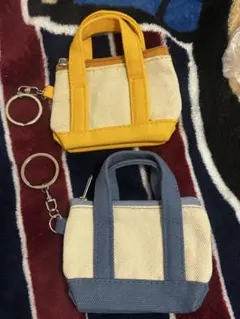 ミニトートバッグ型キーホルダー 2色セット