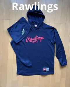 Rawlings ネイビー フード付きパーカーとネックウォーマーのセット