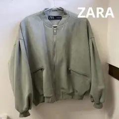 ZARA スエード調ジップアップジャケット　ジャンパー　Sサイズ