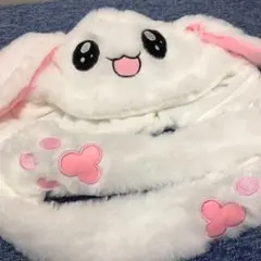 耳がピコピコ動く!うさぎのふわふわ被り物♬