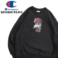 Champion リバースウィーブ ブラック キャラクター スウェット XXL