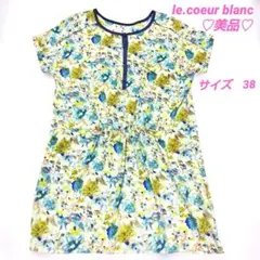 【美品】le.coeur blanc 花柄 半袖 チュニック　ワンピースのサムネイル