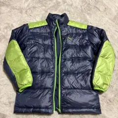 Puma ダウンジャケット ネイビー/ライム140cm