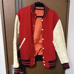 スタジャン 赤 クリーム色 サイズ40 - メルカリ