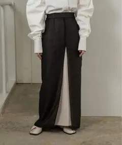 lawgy sheer layered slit skirt