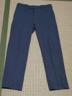 ユニクロ ヒートテックメンズ スラックス グレー千鳥格子 79cm