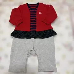 ミキハウス ★ホットビスケッツ　赤いロンパース　サイズ80