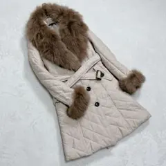 リアルファーコート コヨーテ系毛質 ナチュラルカラー 高級毛皮 ヴィンテージ フォックス ファー カラー 日本製 SAGA 付け衿 ファーコート ティ