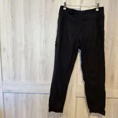 ズボン パンツ 黒 ストレッチ カジュアルパンツ サイドポケット付き